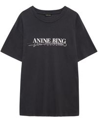 Anine Bing - Walker Cotton T-shirt - Lyst