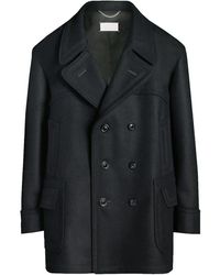 Maison Margiela - Kaban Coat Black In Wool - Lyst