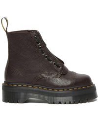 Botas con Plataforma Dr Martens Outlet - Comprar Dr Martens Sinclair  Arcadia Leather Botas con Plataforma Mulher Bordeaux Baratas