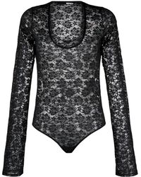 ROTATE BIRGER CHRISTENSEN - Floral-lace Long-sleeved Body - Lyst