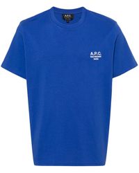 A.P.C. - Raymond T-shirt Men Blue In Cotton - Lyst