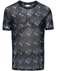 Dries Van Noten - Printed T-shirt Indigo In Silk - Lyst