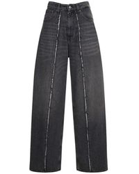 MM6 by Maison Martin Margiela - Wide-leg Jeans Black In Denim - Lyst
