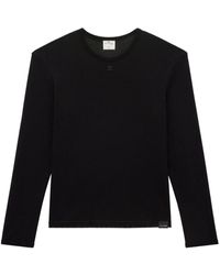 Courreges - Mesh Long Sleeves T-shirt Men Black In Cotton - Lyst