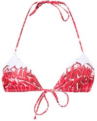Jean Paul Gaultier - Diablo Bikini Top Red In Polyamide - Lyst