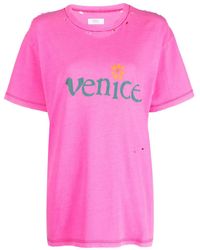 ERL - Venice-print Distressed T-shirt - Lyst