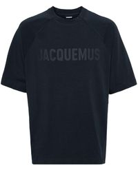 Jacquemus - Le T-shirt Typo T-shirt Dark Navy In Cotton - Lyst