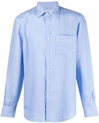 Aspesi - Pointed-collar Long-sleeved Shirt - Lyst