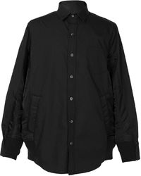 Sacai - Pocket Shirt Black In Polyester - Lyst