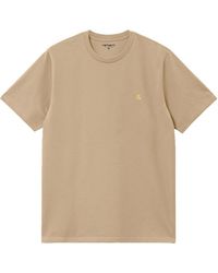 Carhartt - S/s Chase T-shirt Men Sand In Cotton - Lyst
