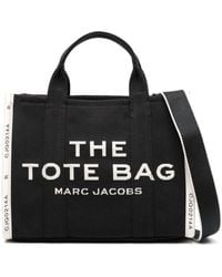Marc Jacobs - The Medium Tote Bag Balck In Cotton - Lyst
