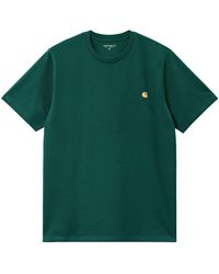 Carhartt - S/s Chase T-shirt Men Green In Cotton - Lyst