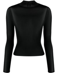 Courreges - Semi-transparent Top With Embroidered Logo - Lyst