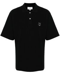 Maison Kitsuné - Fox Head Patch Polo Shirt Men Black In Cotton - Lyst