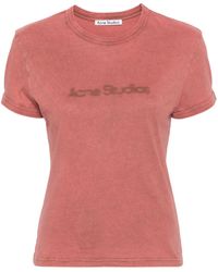 Acne Studios - Blurred Logo-print T-shirt - Lyst