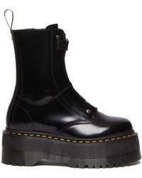 Dr. Martens - Jetta Hi Max Boots Black In Leather - Lyst
