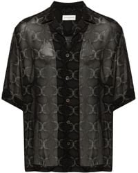 Dries Van Noten - Printed Bowling Shirt Antracite In Viscose - Lyst