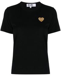 COMME DES GARÇONS PLAY - Embroidered Heart T-shirt - Lyst