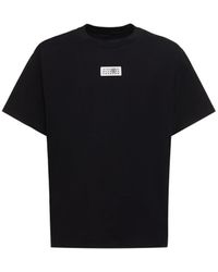 MM6 by Maison Martin Margiela - Numeric Signature T-shirt Black In Cotton - Lyst