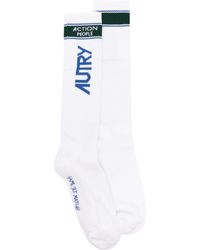 Autry - Logo-print Ribbed Socks - Lyst