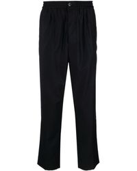 Ami Paris - Elasticated-waist Wool Tapered-trousers - Lyst