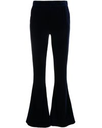 Ganni - Velvet Flared Trousers - Lyst