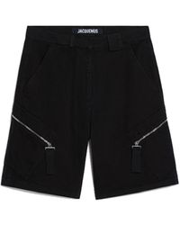 Jacquemus - Le Short Marrone Bermuda Shorts Black In Cotton - Lyst