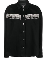 ROTATE BIRGER CHRISTENSEN - Crystal-embellished Long-sleeve Shirt - Lyst