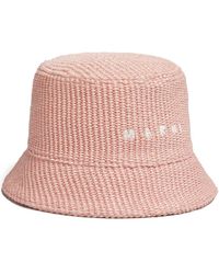 Marni - Logo-embroidered Woven Bucket Hat - Lyst