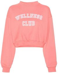 Sporty & Rich - Wellness Club Cropped Sweatshirt - Lyst