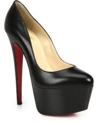 Christian louboutin Argotik Suede Platform Pump in Black | Lyst  
