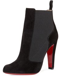 Christian louboutin Equestria Leather Platform Ankle Boots in ...