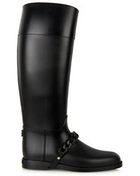 Givenchy Eva Chain Rubber Rain Boots - Black