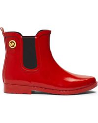 Michael Kors Short Rubber Rain Boot - Red