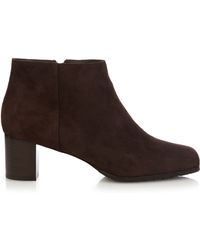 Max Mara Struzzo Suede Ankle Boots - Brown