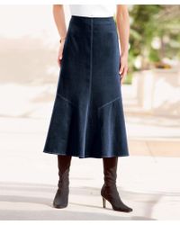 DAMART Suedette Skirt - Blue