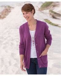 DAMART Soft Easy-care Cardigan - Purple