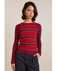 Damson Madder - Manon Layered Ls Tee Stripe - Lyst