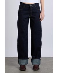 Damson Madder - Italian Selvedge Sylvie Jeans With Turn Up - Lyst