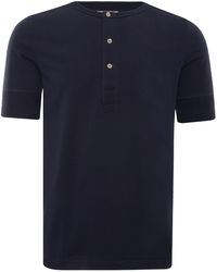 Merz B. Schwanen - Henley T-shirt - Ink Blue - Lyst