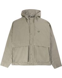 Fred Perry - J7813 Cropped Parka Jacket - Lyst