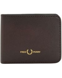 Fred Perry - Burnished Leather Billfold Wallet - Lyst