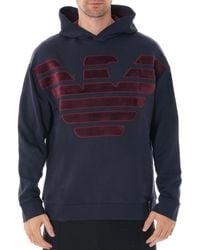 armani flocked eagle hoodie