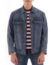 levi's mens the trucker jacket deep sea indigo trucker