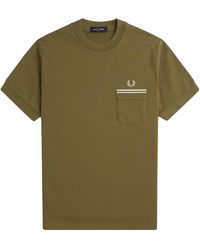 Fred Perry - Loopback Jersey Pocket T-shirt - Lyst