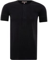 Merz B. Schwanen - Button Facing T-shirt - Black - Lyst
