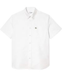 Lacoste - Regular Fit Short Sleeved Oxford Shirt - Lyst