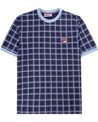 Fila - Freddie Check Contrast Rib T-shirt - Lyst