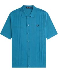 Fred Perry - Button Through Knitted Shirt - Lyst