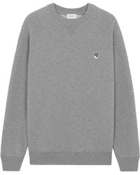 Maison Kitsuné - Grey Fox Head Patch Classic Sweatshirt - Lyst